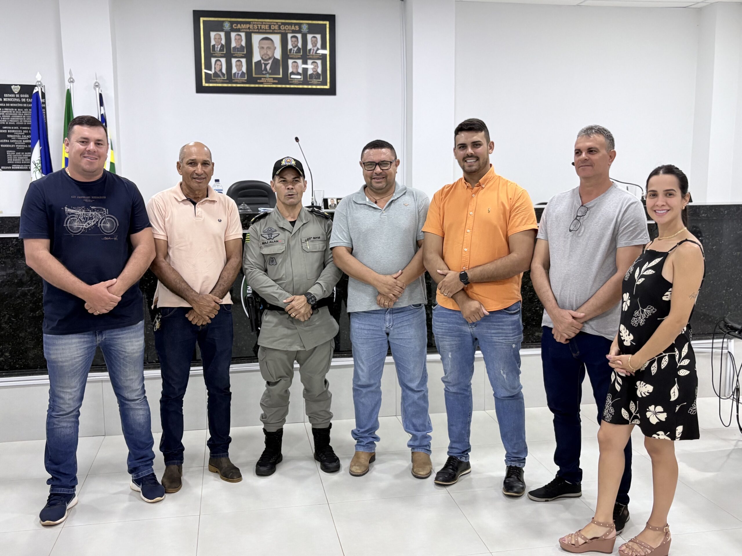 Vereadores se reúnem com o Major Alan para discutir melhorias na segurança pública de Campestre